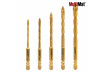 Set 5 burghie multi-material 4 placi &Oslash;4 5 6 8 10mm 1/4" HEX thumbnail