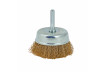 Wire cup brush brassed ø100mm (4") with shank thumbnail