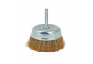Wire cup brush brassed &oslash;100mm (4") with shank thumbnail