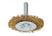 Wire wheel brush brassed &oslash;50mm (2") with shank thumbnail