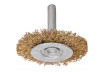 Wire wheel brush brassed &oslash;75mm (3") with shank thumbnail