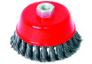 Twist knot wire cup brush &oslash; 75mm for angle grinder thumbnail