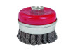 Twist knot wire cup brush ø 75mm heavy duty angleg. thumbnail