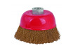 Wire cup brush brassed &oslash; 75mm for angle grinder thumbnail