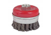 Twist knot wire cup brush &oslash;100mm heavy duty angleg. thumbnail