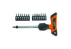 Ratchet screwdr. T handle w. bits, set 16pcs GD thumbnail
