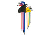 Hex key set 1.5-10 mm, 9 pcs., extra long COLOR TMP thumbnail