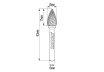 Tungsten Carbide Burr type GX &Oslash;08x17 &oslash;6mm RDP thumbnail