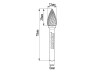 Freza debavurare Tungsten Carbon tip GX &Oslash;12x25 &oslash;6mm RDP thumbnail