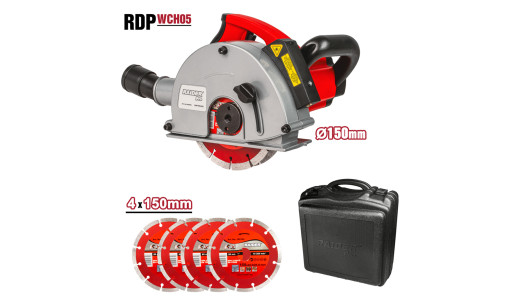 Фреза за канали 1.7kW 150mm 4cm 4диска лазер куфар RDP-WCH05 image