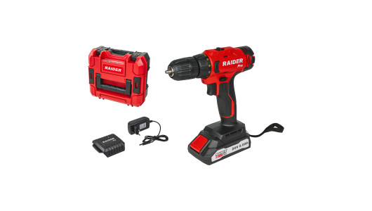 R20 Cordless Drill 2 speed 10mm 44Nm 2Ah Case RDP-SPCD20 Set image