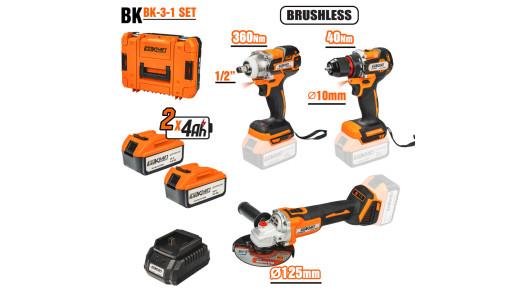 Brushl. Ang. Gr. Wrench Drill 18V 2x4Ah Case BK-3-1 image