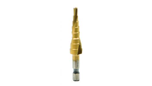Burghiu conic in trepte HEX 1/4" HSS + TIN &oslash;4-12mm image