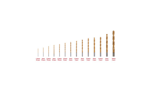 Drill Bits HSS(TiN Coated) 99pcs. Set image