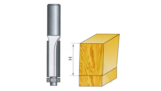 Фрезер за оберфреза ø9.5mm H38mm опашка ø8mm с лагер image
