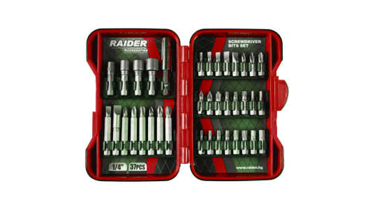 Screwdriver Bits 1/4" 37 pcs. Set RAIDER image