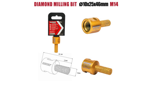 Freze diamantate &Oslash;10&times;25&times;46 mm M14 image