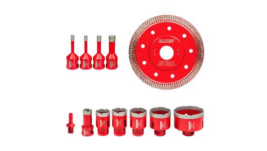 Set 12 freze diamantate pentru frezare uscata M14 &Oslash;6-68mm image
