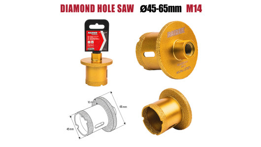 Боркорона Diamond за мивки &Oslash;45&ndash;65mm x M14 image