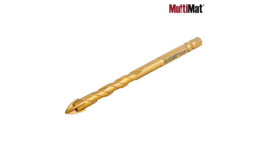 Drill Bit MultiMat 4Cut TIN Hex 1/4" &Oslash;8 mm image