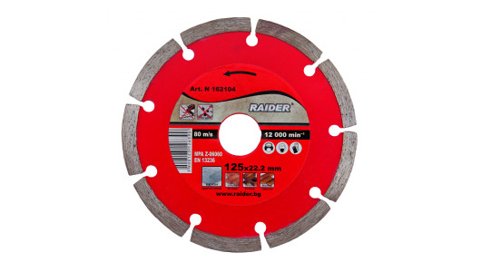 Диск диамантен DRY 125x22.2mm RAIDER RD-DD02 image