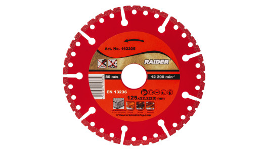 Disc de taiere diamantat universal 125x22.2mm RD-DD26 image