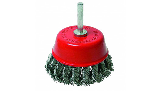Twist Knot Wire Cup Brush &oslash;75mm (3") with Shank image