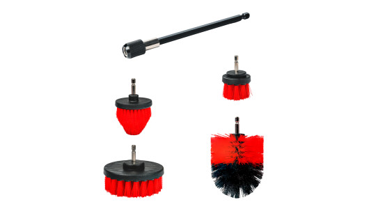 Четки за винтоверт &Oslash;50 &Oslash;64 &Oslash;90 &Oslash;100mm 150mm HEX1/4" 5бр. к-т image