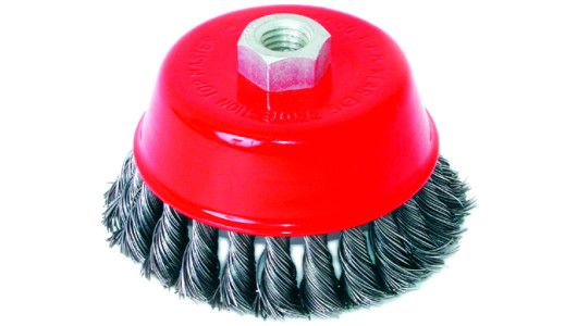 Twist knot wire cup brush &oslash;125mm for angle grinder image