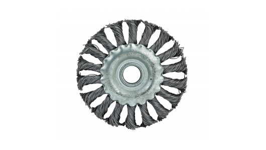 Twist knot wire wheel brush &oslash;100mm angle grinder image