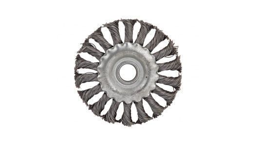 Twist knot wire wheel brush &oslash;150mm angle grinder image