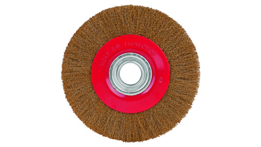 Wire wheel brush brassed ø125mm for bench grinder image