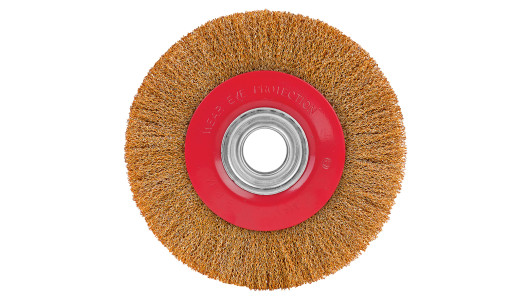 Wire wheel brush brassed ø150mm for bench ginder image