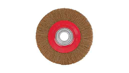 Wire wheel brush brassed ø200mm for bench grinder image