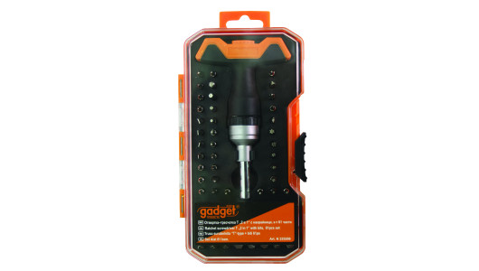 Ratchet screwdr. T "2 in 1" w. bits 61pcs GD image