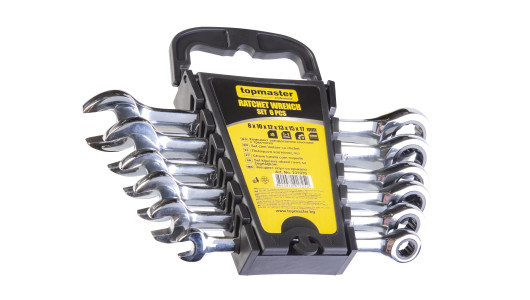 Combination spanners with ratchet set 6 pcs CR-V TMP image