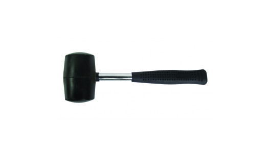 Rubber mallet with metal handle black 445g BS image