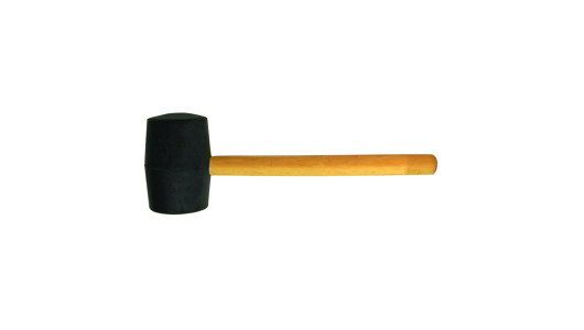 Rubber mallet round wooden handle black 900g BS image