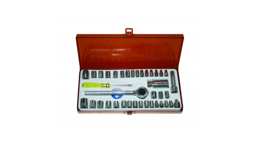 40pcs/Set socket wrench 1/4" & 3/8" 4-16mm GD image