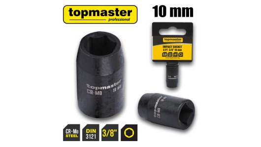Вложка ударна 6 стенна 3/8"х10mm TMP image