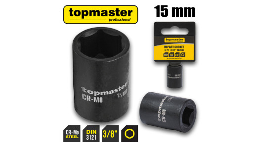 Вложка ударна 6 стенна 3/8"х15mm TMP image