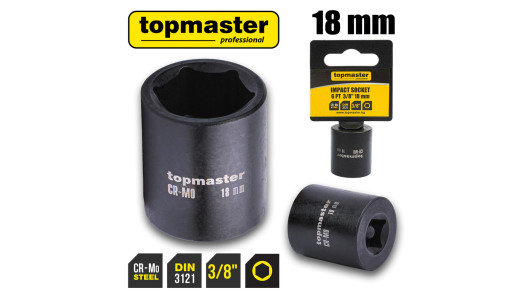 Impact socket 3/8" x 18 mm TMP image