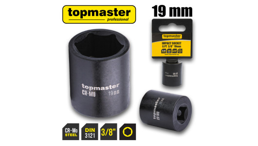 Вложка ударна 6 стенна 3/8"х19mm TMP image