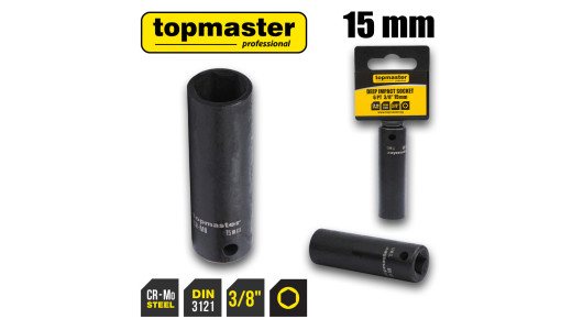 Deep impact socket 3/8" x 15 mm TMP image