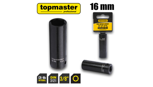 Deep impact socket 3/8" x 16 mm TMP image