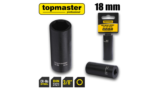 Вложка ударна удължена 6 стенна 3/8" х 18mm TMP image