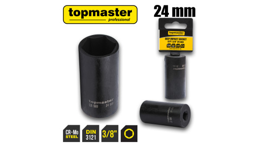 Deep impact socket 3/8" x 24 mm TMP image