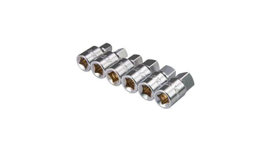 Set 6 buc biti 3/8" - 6, 8, 10, 12mm, 3/8", 1/2" TMP image
