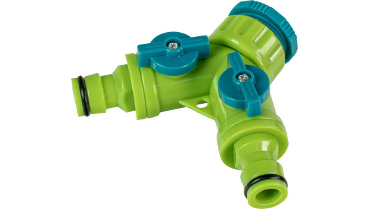 Hose connector 2 way with stop 1/2-3/4" TG image