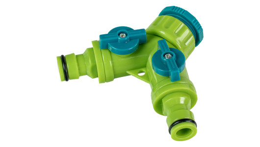 Hose connector 2 way with stop 1/2-3/4" TG image